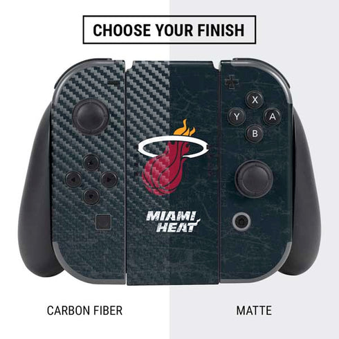 NBA Miami Heat Black Partial Logo Nintendo Switch Bundle Skin