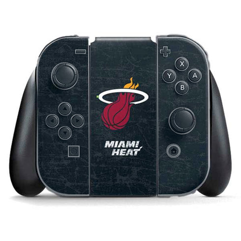 NBA Miami Heat Black Partial Logo Nintendo Switch (2017-2021) Joy-Con Controller Skin