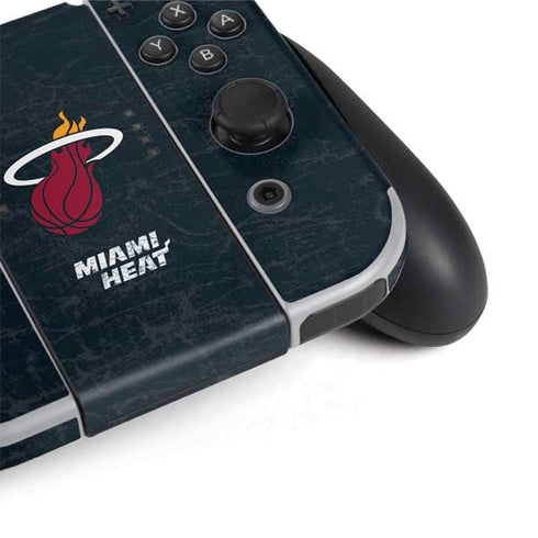 NBA Miami Heat Black Partial Logo Nintendo Switch OLED (2021) Skin