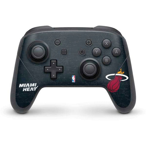 NBA Miami Heat Black Partial Logo Nintendo Switch Pro Controller Skin