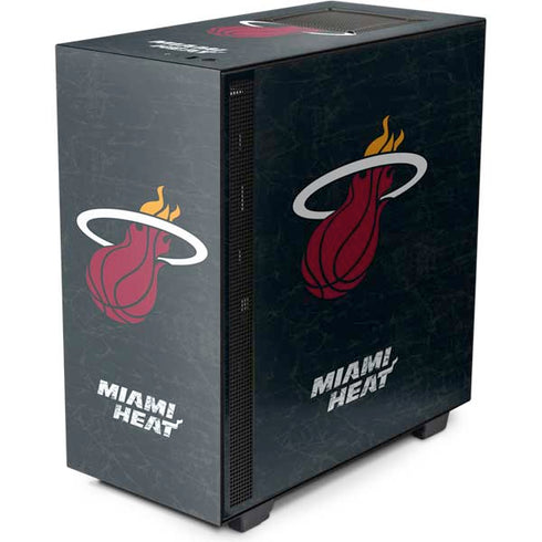 NBA Miami Heat Black Partial Logo NZXT H510 Compact ATX Mid-Tower Case Skin