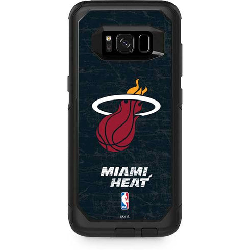 NBA Miami Heat Black Partial Logo Otterbox Commuter Galaxy Skin