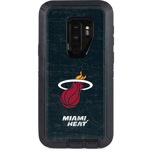 NBA Miami Heat Black Partial Logo Otterbox Defender Galaxy Skin