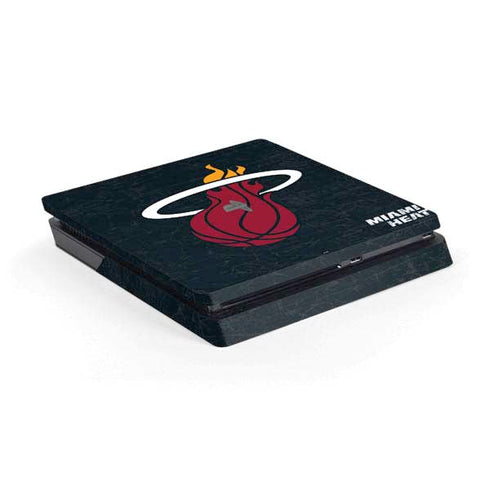 NBA Miami Heat Black Partial Logo PS4 Slim Skin