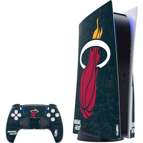 NBA Miami Heat Black Partial Logo PS5 Bundle Skin