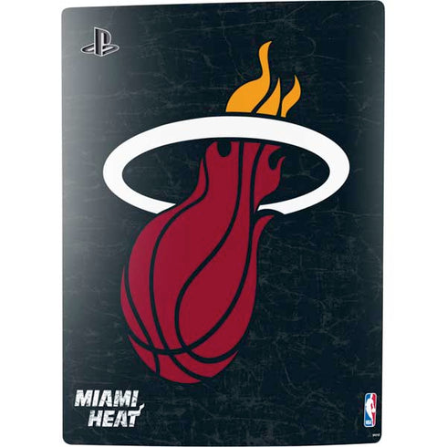 NBA Miami Heat Black Partial Logo PS5 Console Skin