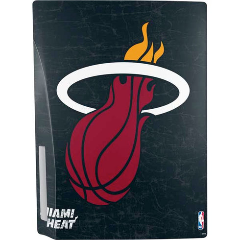 NBA Miami Heat Black Partial Logo PS5 Console Skin
