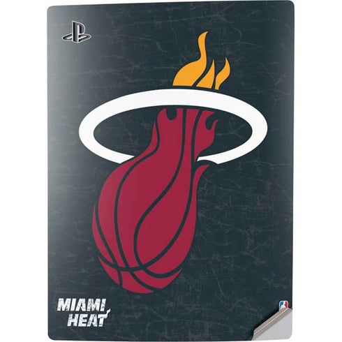 NBA Miami Heat Black Partial Logo PS5 Digital Edition Console Skin