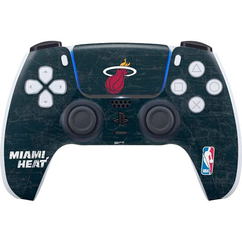 NBA Miami Heat Black Partial Logo PS5 Controller Skin
