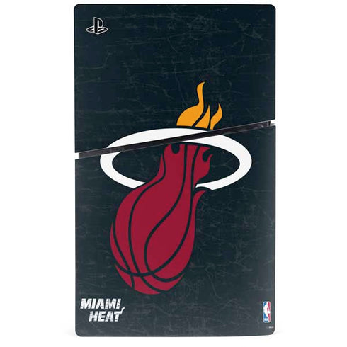 NBA Miami Heat Black Partial Logo PS5 Slim Digital Edition Bundle Skin
