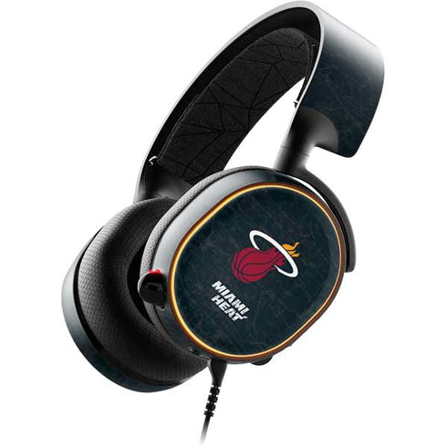 NBA Miami Heat Black Partial Logo SteelSeries Arctis 5 Skin