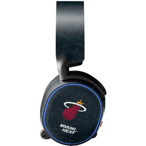 NBA Miami Heat Black Partial Logo SteelSeries Arctis 5 Skin