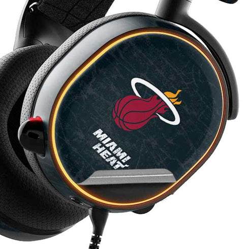 NBA Miami Heat Black Partial Logo SteelSeries Arctis 5 Skin