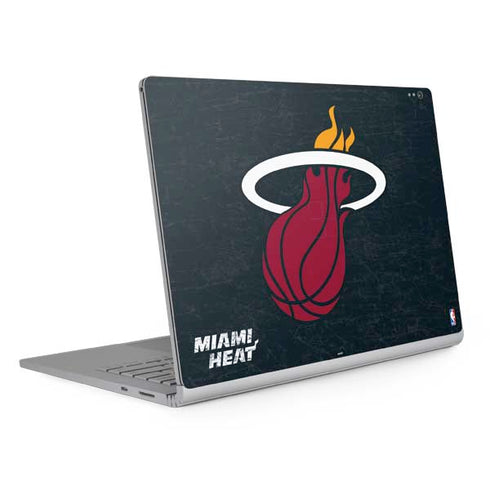 NBA Miami Heat Black Partial Logo Surface Book 2 13.5in Skin