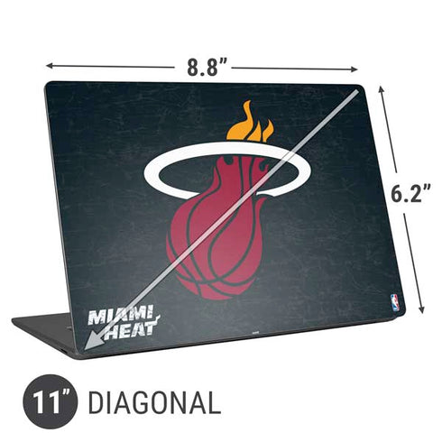 NBA Miami Heat Black Partial Logo Universal Laptop 11in (8.8 x 6.2in) Skin