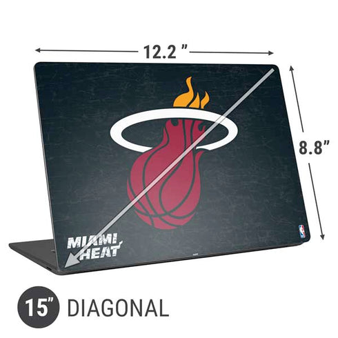 NBA Miami Heat Black Partial Logo Universal Laptop 15in (12.2 x 8.8in) Skin
