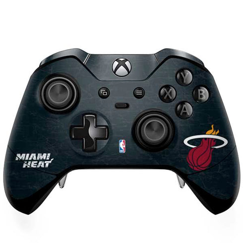 NBA Miami Heat Black Partial Logo Xbox One Elite Controller Skin