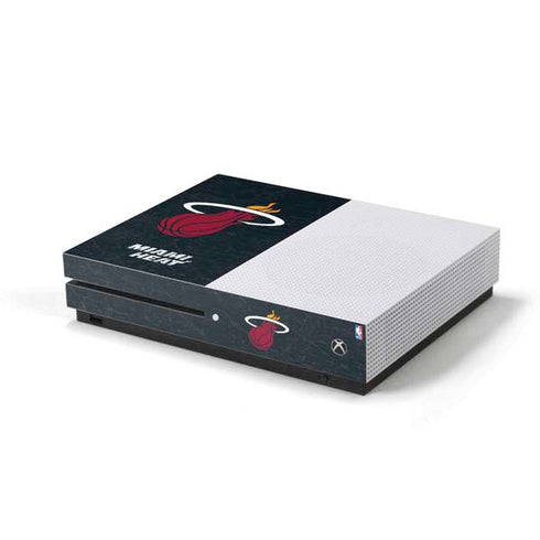 NBA Miami Heat Black Partial Logo Xbox One S Console Skin