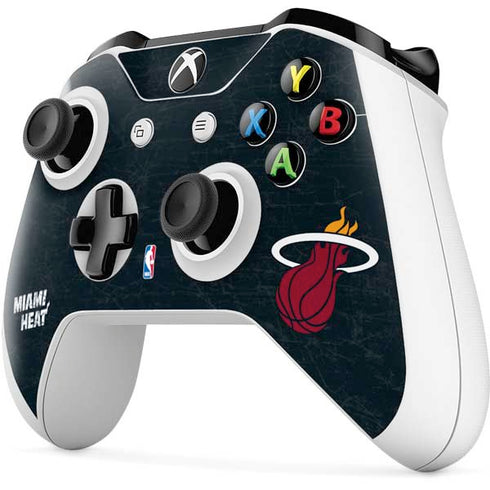 NBA Miami Heat Black Partial Logo Xbox One S Controller Skin