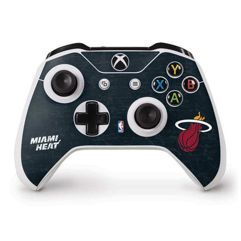 NBA Miami Heat Black Partial Logo Xbox One S Controller Skin
