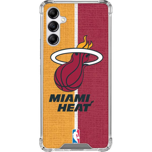 NBA Miami Heat Canvas Galaxy A14 5G Clear Case