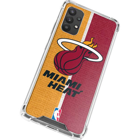 NBA Miami Heat Canvas Galaxy A32 5G Clear Case