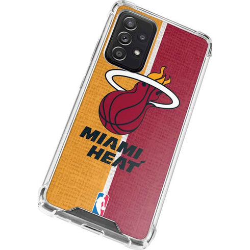 NBA Miami Heat Canvas Galaxy A52 5G Clear Case