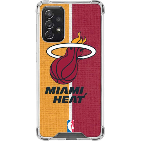 NBA Miami Heat Canvas Galaxy A72 5G Clear Case