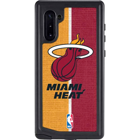 NBA Miami Heat Canvas Galaxy Note 10 Waterproof Case