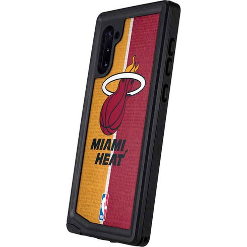 NBA Miami Heat Canvas Galaxy Note 10 Waterproof Case