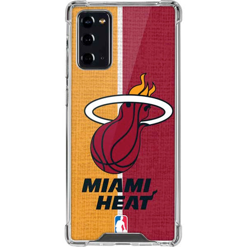NBA Miami Heat Canvas Galaxy Note20 5G Clear Case