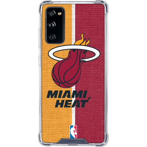 NBA Miami Heat Canvas Galaxy S20 FE Clear Case