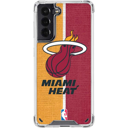NBA Miami Heat Canvas Galaxy S21 5G Clear Case