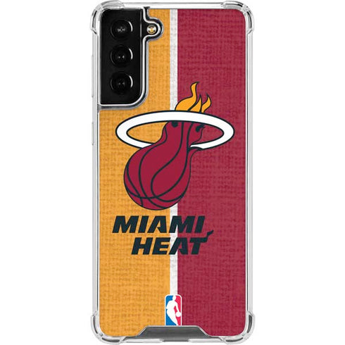 NBA Miami Heat Canvas Galaxy S21 FE Clear Case