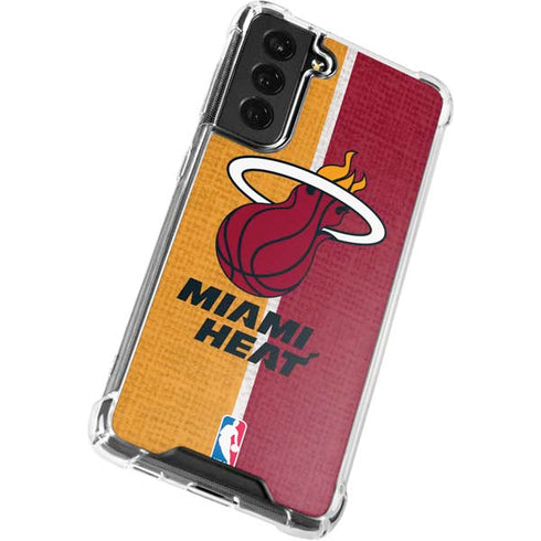 NBA Miami Heat Canvas Galaxy S21 FE Clear Case
