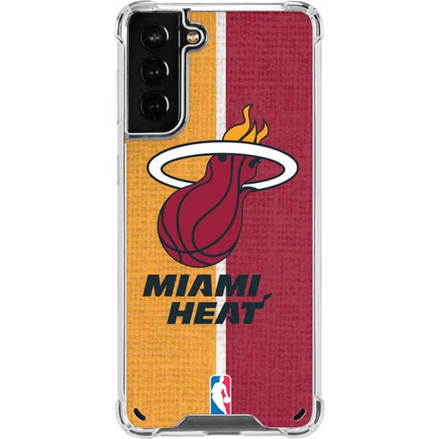 NBA Miami Heat Canvas Galaxy S21 Plus 5G Clear Case