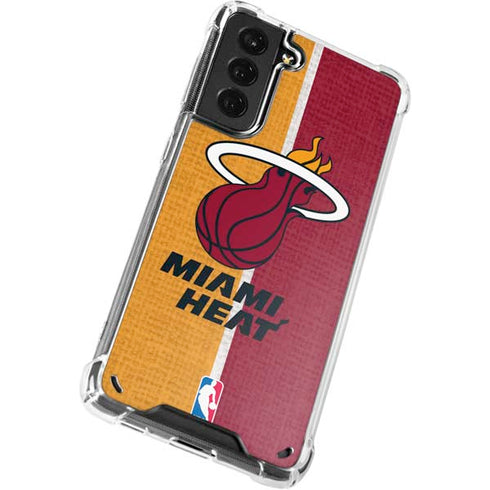NBA Miami Heat Canvas Galaxy S21 Plus 5G Clear Case