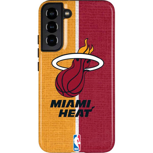 NBA Miami Heat Canvas Galaxy S22 Plus Pro Case