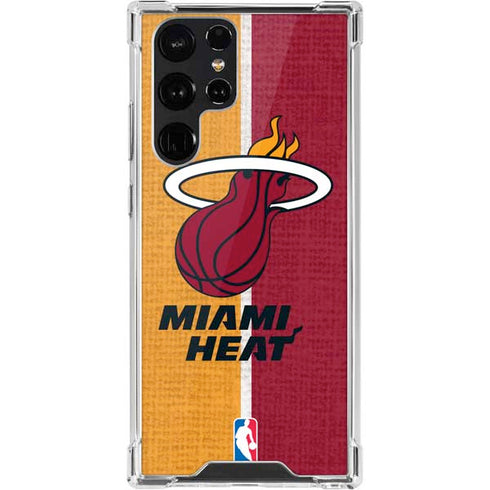 NBA Miami Heat Canvas Galaxy S22 Ultra Clear Case