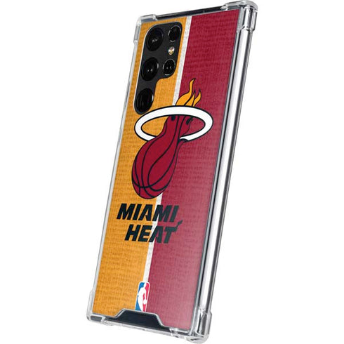 NBA Miami Heat Canvas Galaxy S22 Ultra Clear Case