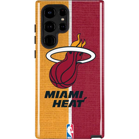 NBA Miami Heat Canvas Galaxy S22 Ultra Pro Case