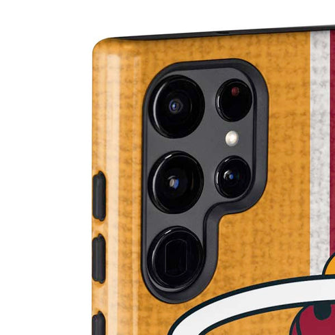NBA Miami Heat Canvas Galaxy S22 Ultra Pro Case