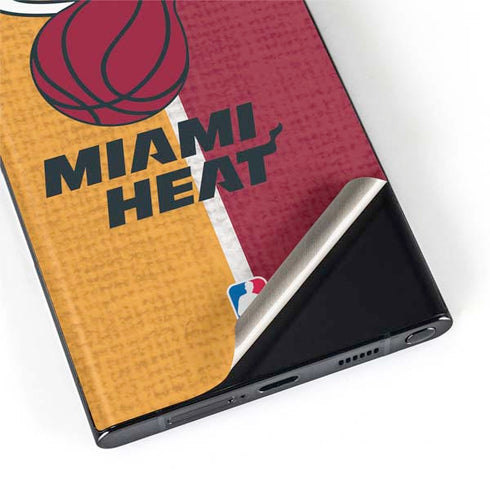 NBA Miami Heat Canvas Galaxy S22 Ultra Skin