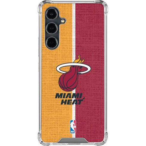 NBA Miami Heat Canvas Galaxy S23 FE Clear Case