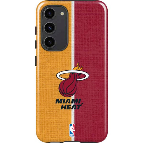 NBA Miami Heat Canvas Galaxy S23 Plus Pro Case