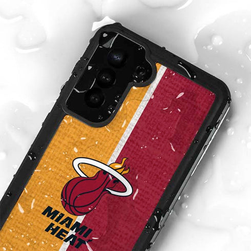 NBA Miami Heat Canvas Galaxy S23 Plus Waterproof Case