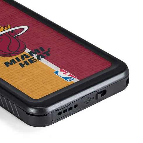 NBA Miami Heat Canvas Galaxy S23 Waterproof Case