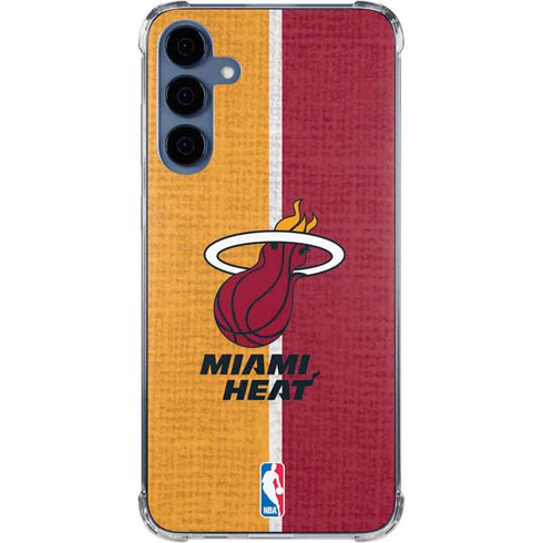 NBA Miami Heat Canvas Galaxy S24 Clear Case