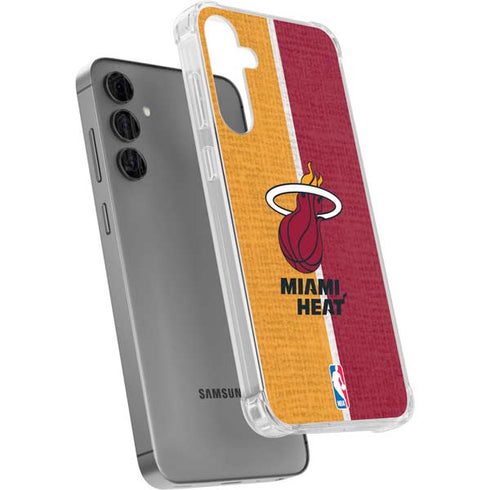 NBA Miami Heat Canvas Galaxy S24 Plus Clear Case