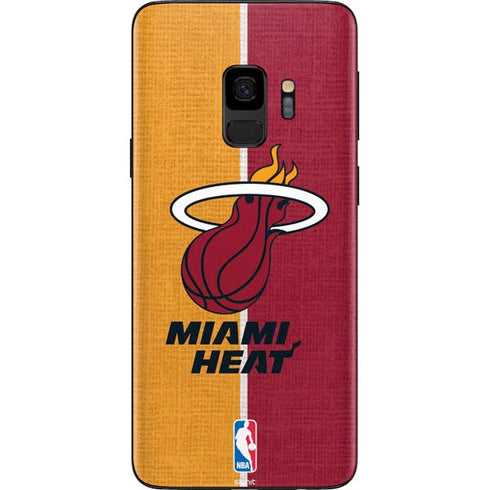 NBA Miami Heat Canvas Galaxy S9 Skin